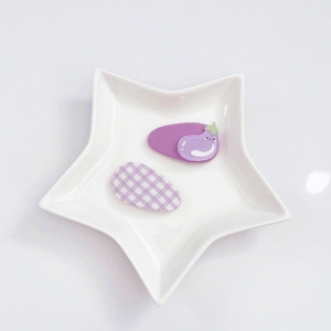 Girl Hair Clip Geometric Eggplant Set (GHP9033)